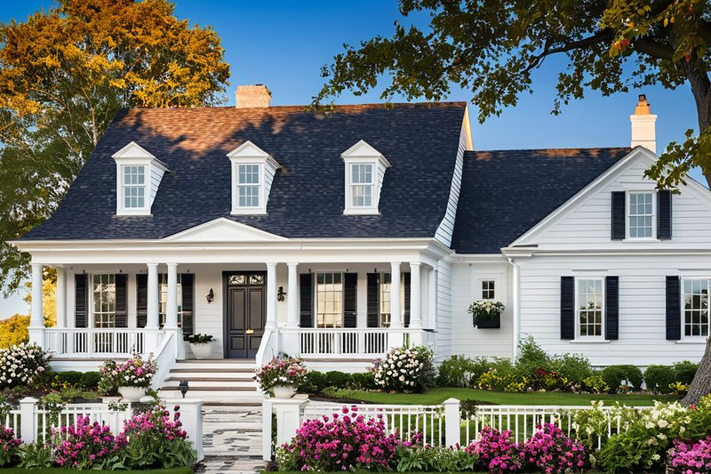 Architectural House Design - Colonial Exterior - Front Elevation Plan #137-399