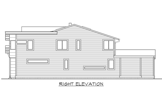 Exterior - Other Elevation 3 for Contemporary House Plan #132-227 - 4 bed, 3 bath