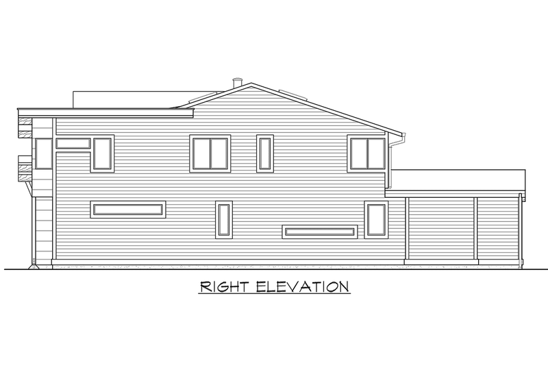 House Blueprint - Exterior - Other Elevation 3 for Contemporary House Plan #132-227 - 4 bed, 3 bath