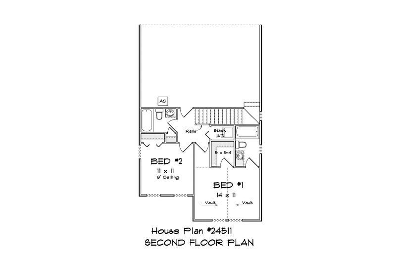 House Plan Design - Floor Plan - Upper Floor 1 for Cottage House Plan #513-2304 - 3 bed, 3 bath