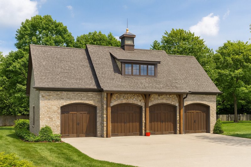 Dream House Plan - Exterior - Front Elevation 2 for European House Plan #17-3473, 1 bath