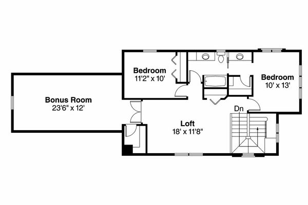 Cottage Floor Plan - Upper Floor Plan #124-909