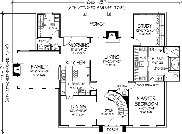 Dream House Plan - Colonial Floor Plan - Main Floor Plan #410-139