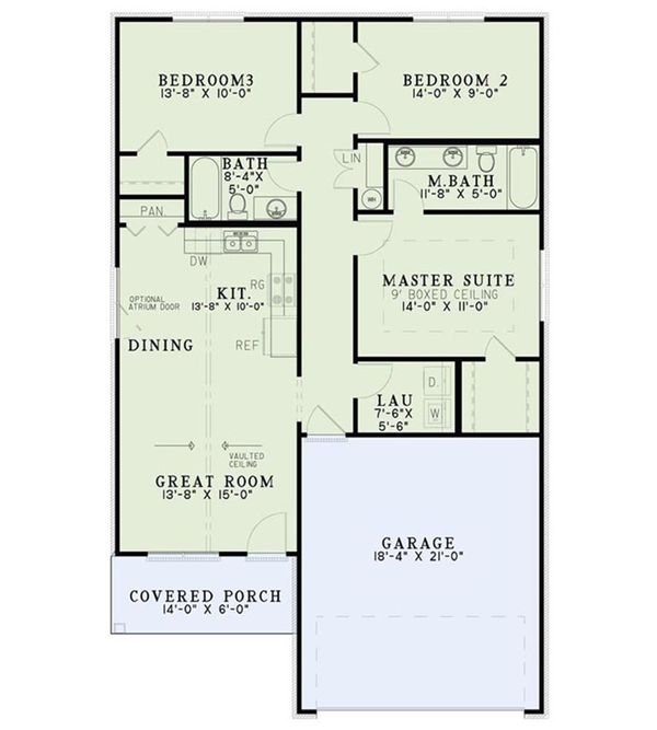 Dream House Plan - Cottage Floor Plan - Main Floor Plan #17-2546