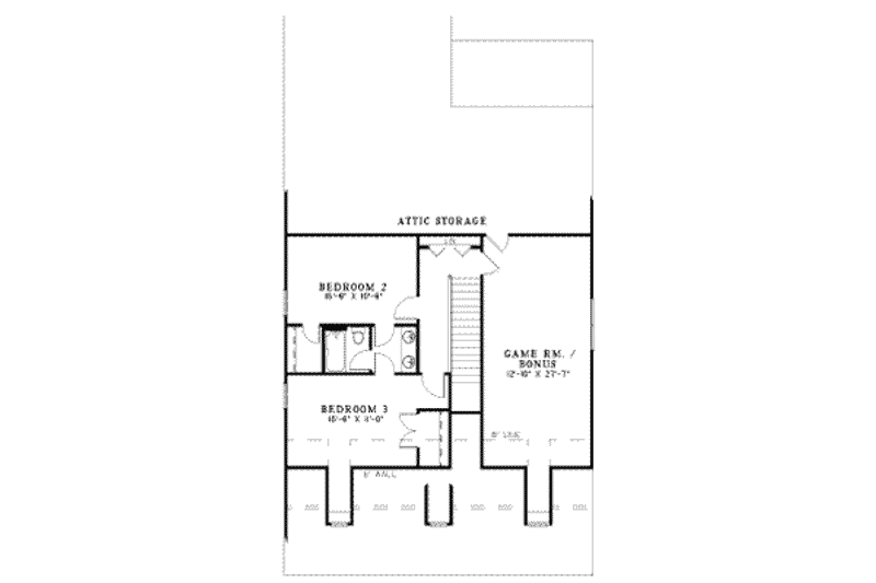 Home Plan - Floor Plan - Upper Floor for Farmhouse House Plan #17-2108 - 3 bed, 3 bath