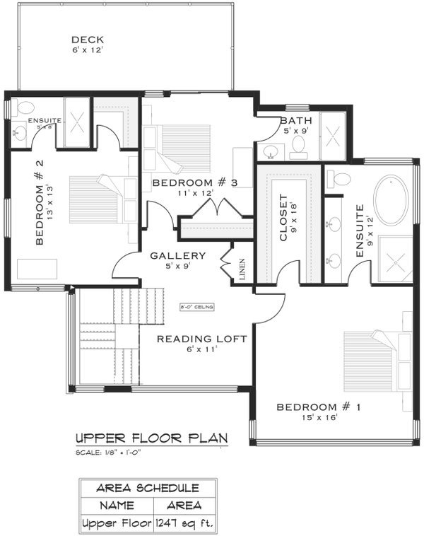 Dream House Plan - Modern Floor Plan - Upper Floor Plan #1101-12