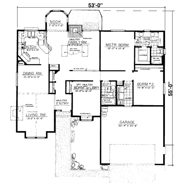 Traditional Floor Plan - Main Floor Plan #303-436