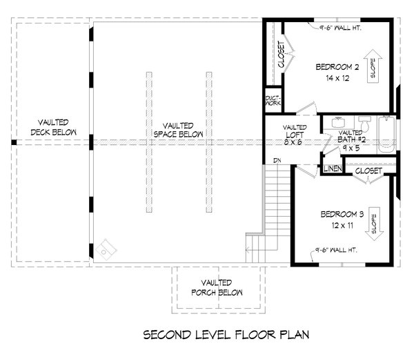 House Design - Southern Floor Plan - Upper Floor Plan #932-842
