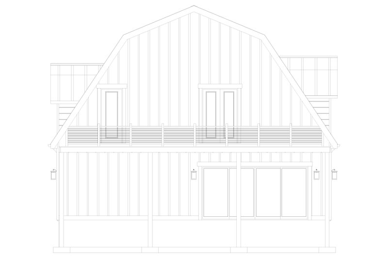 House Plan Design - Exterior - Rear Elevation 1 for Barndominium House Plan #1060-270 - 3 bed, 3.5 bath