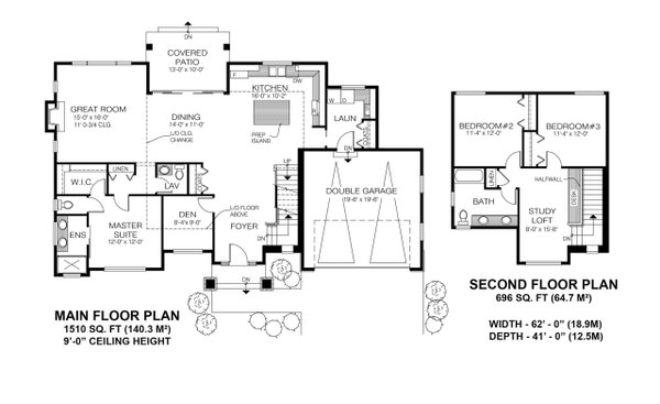Prairie Floor Plan - Main Floor Plan #1100-90