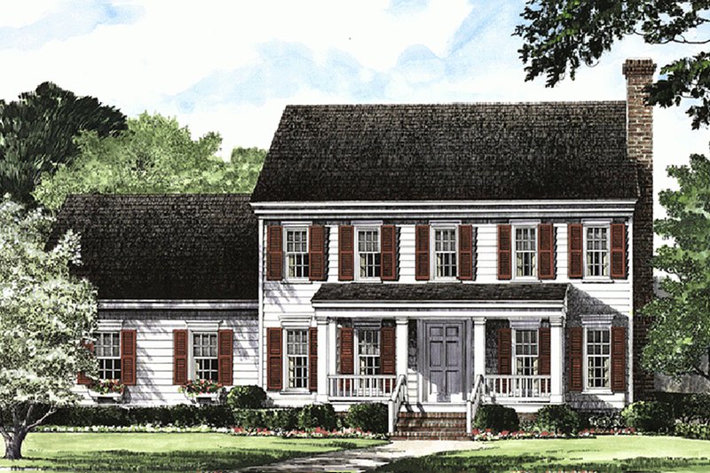 Home Plan - Colonial Exterior - Front Elevation Plan #137-183
