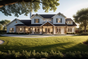 Farmhouse Style House Plan - 5 Beds 3 Baths 2706 Sq/Ft Plan #1109-4 Exterior 