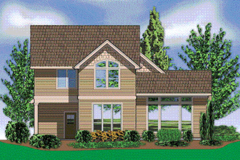Dream House Plan - Exterior - Rear Elevation for Traditional House Plan #48-395 - 3 bed, 2.5 bath