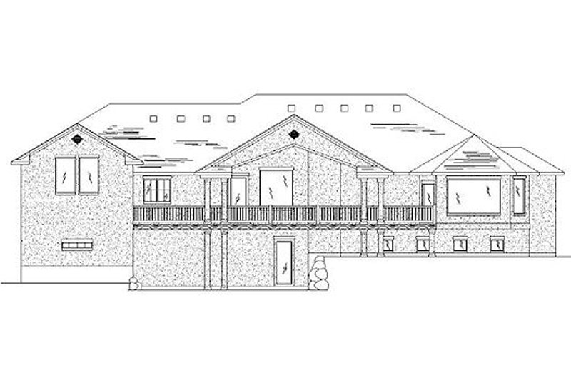 Dream House Plan - Exterior - Rear Elevation for Traditional House Plan #5-342 - 5 bed, 3.5 bath
