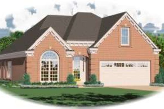Exterior - Front Elevation for European House Plan #81-764 - 3 bed, 2 bath