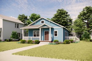 House Design - Exterior - Front Elevation for Craftsman House Plan #936-51 - 3 bed, 2 bath