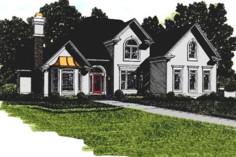 Dream House Plan - European Exterior - Front Elevation Plan #56-230