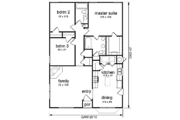 Cottage Style House Plan - 3 Beds 1 Baths 1272 Sq/Ft Plan #84-104 