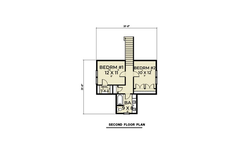 Architectural House Design - Floor Plan - Upper Floor for Cottage House Plan #1070-174 - 3 bed, 2.5 bath