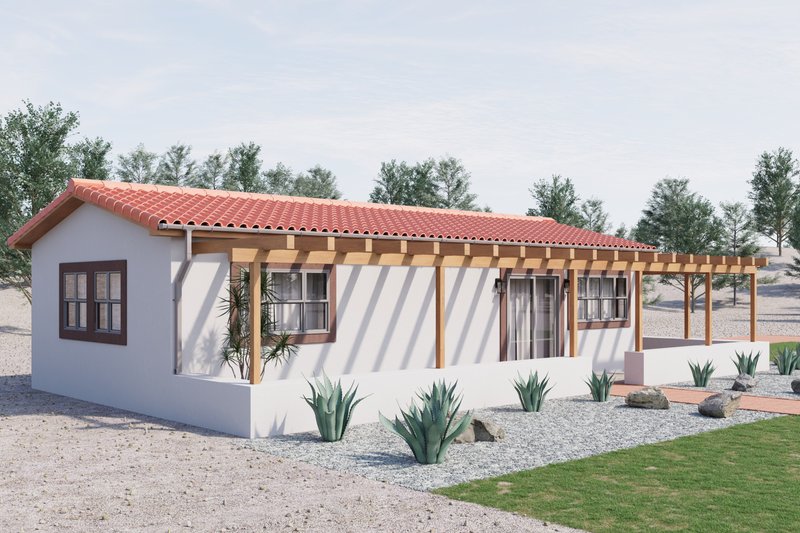 House Design - Exterior - Other Elevation for Mediterranean House Plan #1106-24 - 1 bed, 1 bath