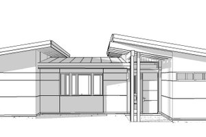Exterior - Front Elevation 3 for Modern House Plan #895-157 - 2 bed, 2 bath
