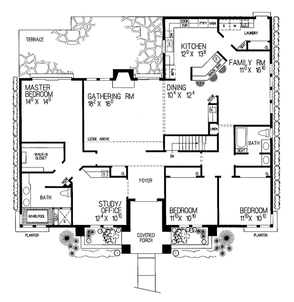 House Plan Design - Floor Plan - Main Floor Plan #72-313