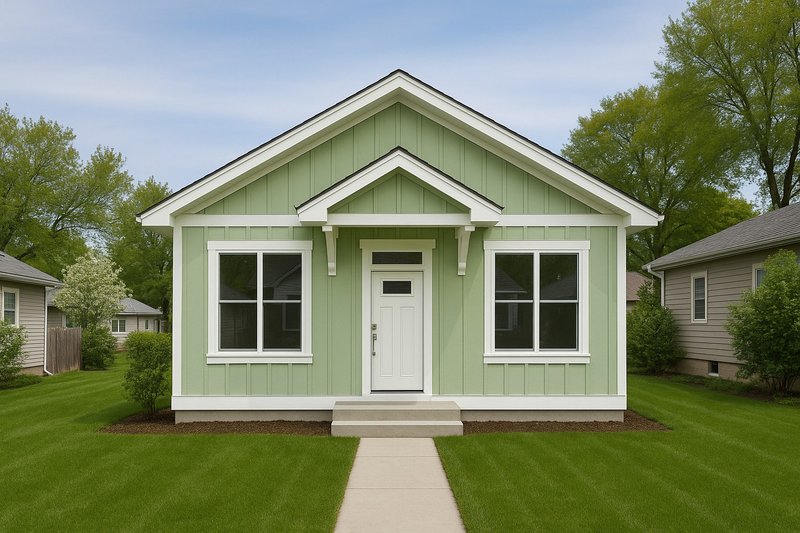 Craftsman Style House Plan - 3 Beds 2 Baths 1008 Sq/Ft Plan #112-294 Exterior