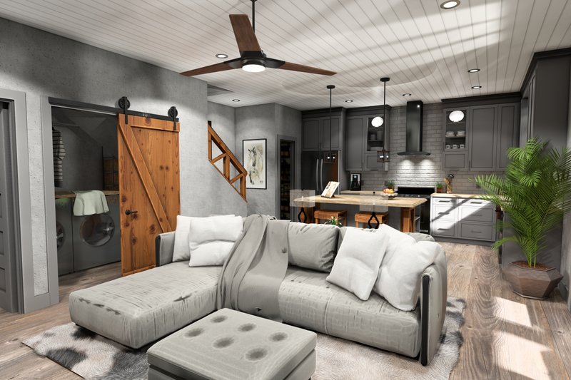 House Design - Interior - Family Room for Barndominium House Plan #120-291 - 4 bed, 2 bath
