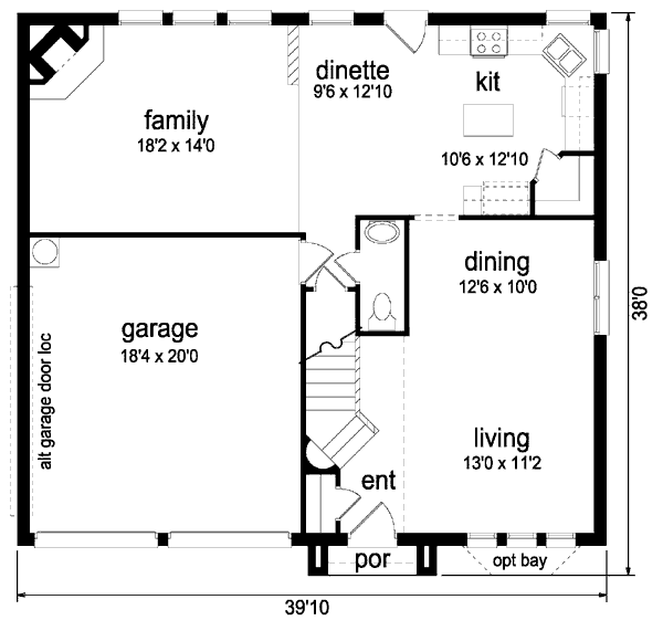 European Floor Plan - Main Floor Plan #84-336