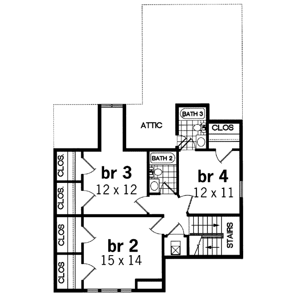 Home Plan - Beach Floor Plan - Upper Floor Plan #45-197