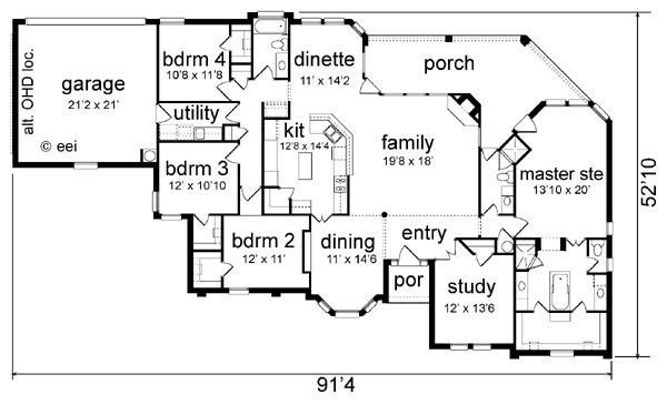 Traditional Floor Plan - Main Floor Plan #84-145