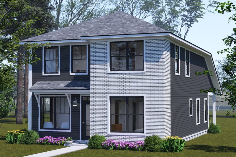House Blueprint - Exterior - Other Elevation 2 for Modern House Plan #513-2502 - 5 bed, 3 bath