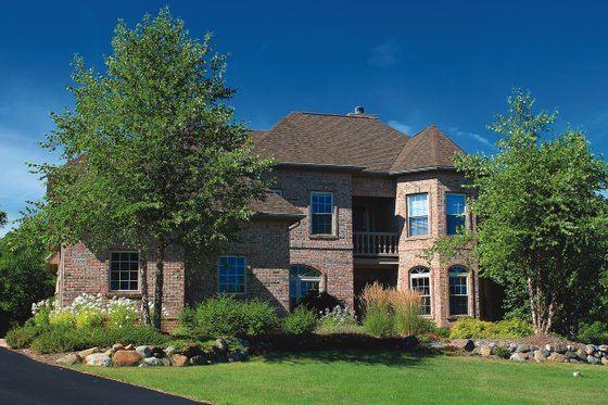 Exterior - Front Elevation 4 for European House Plan #20-2043 - 4 bed, 3.5 bath