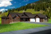 Bungalow Style House Plan - 3 Beds 2.5 Baths 4149 Sq/Ft Plan #117-606 