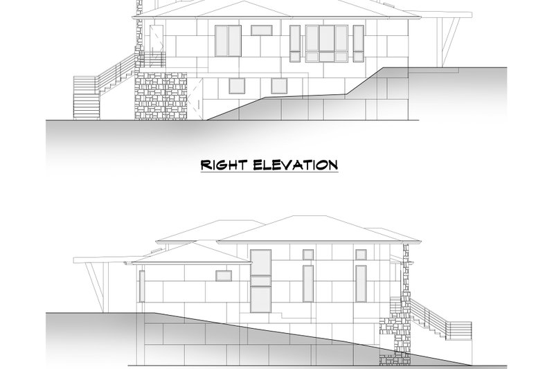 House Plan Design - Exterior - Other Elevation 3 for Contemporary House Plan #1066-184 - 5 bed, 4.5 bath