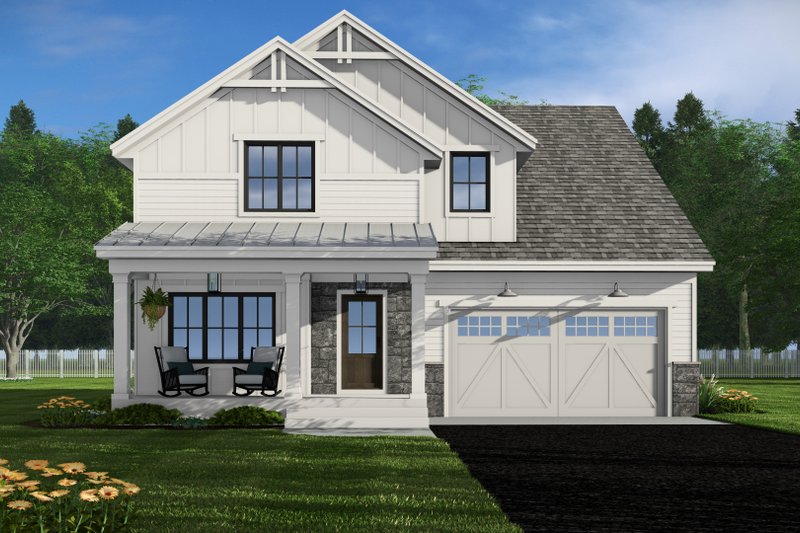 Home Plan - Farmhouse Exterior - Front Elevation Plan #51-1357