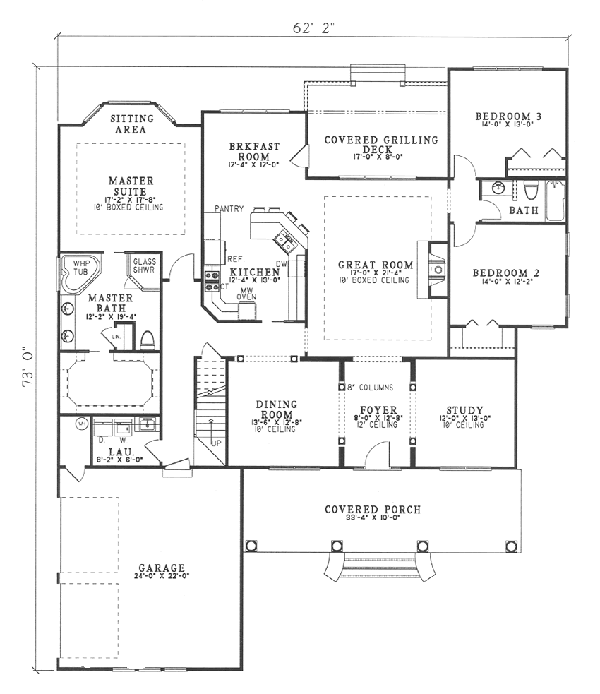 Southern Floor Plan - Main Floor Plan #17-2066