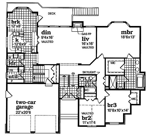 Traditional Floor Plan - Main Floor Plan #47-350