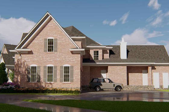 Exterior - Other Elevation for European House Plan #54-425 - 4 bed, 4.5 bath