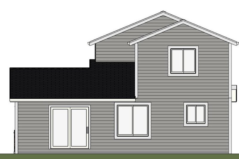 House Blueprint - Exterior - Rear Elevation for Cottage House Plan #943-56 - 3 bed, 2.5 bath