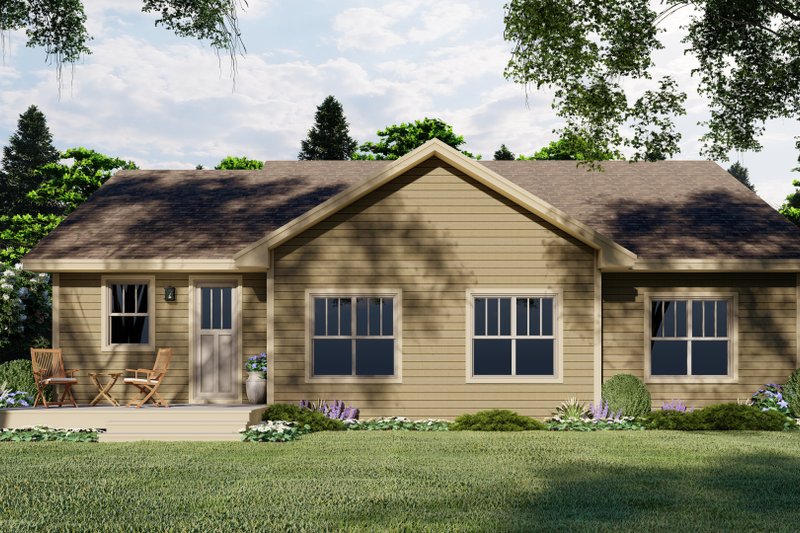 House Plan Design - Exterior - Rear Elevation for Craftsman House Plan #51-1175 - 3 bed, 2 bath