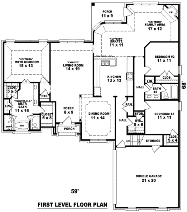 European Floor Plan - Main Floor Plan #81-1124