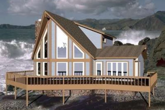 Exterior - Front Elevation for Contemporary House Plan #81-709 - 3 bed, 3 bath