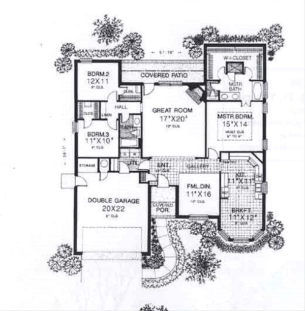 Traditional Floor Plan - Main Floor Plan #310-908