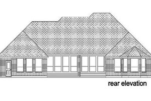 Exterior - Rear Elevation for European House Plan #84-280 - 4 bed, 3.5 bath