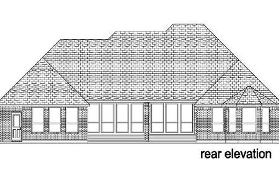 Exterior - Rear Elevation for European House Plan #84-280 - 4 bed, 3.5 bath