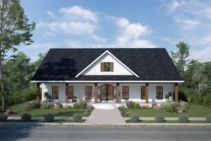 Southern Exterior - Front Elevation Plan #44-269