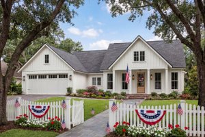 House Blueprint - Exterior - Front Elevation for Farmhouse House Plan #430-221 - 3 bed, 2 bath