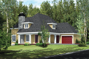 Cottage Exterior - Front Elevation Plan #25-4485
