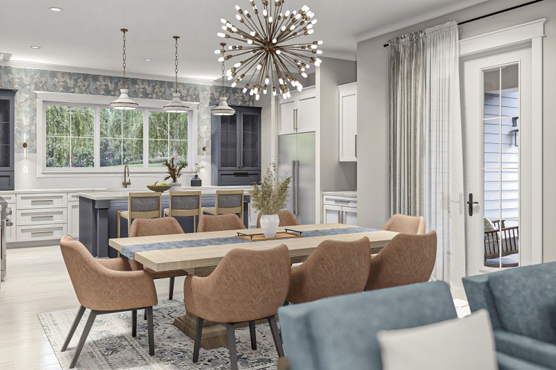 House Blueprint - Interior - Dining Room 1 for Southern House Plan #455-558 - 3 bed, 2.5 bath